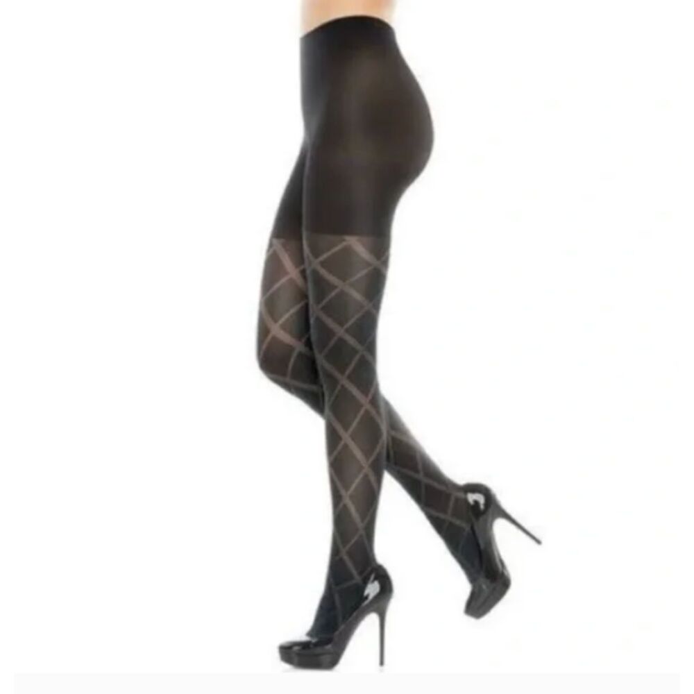 SPANX Love Your Assets™ Tights – Flipside Diamond (Black, Small, Spanx 2)